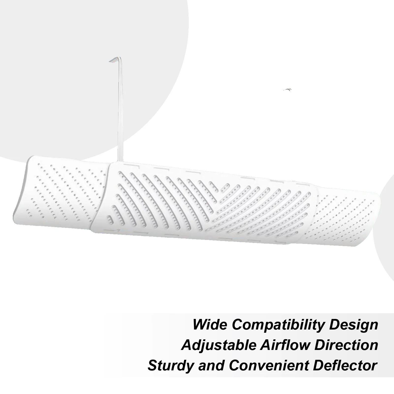 

AC Vent Deflector Ceiling Portable Adjustable AC Air Deflector Adjustable 180-Degree Angle Blocker Replacement Guard Support For