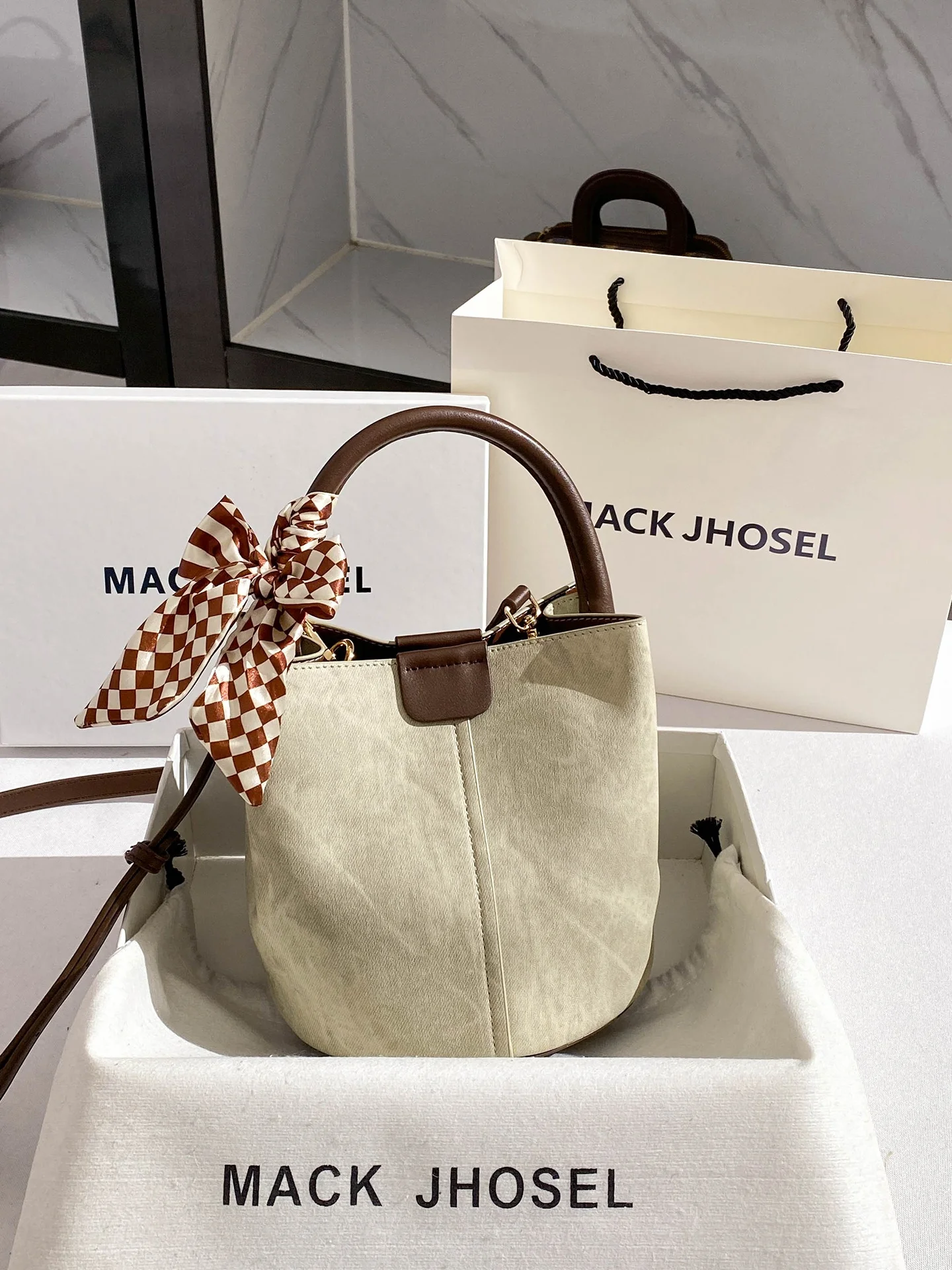 

Женская сумка-ведро MACK JHOSEL, цветная, через плечо, простой стиль, ручная, из мягкой кожи, повседневная, модная, однотонная