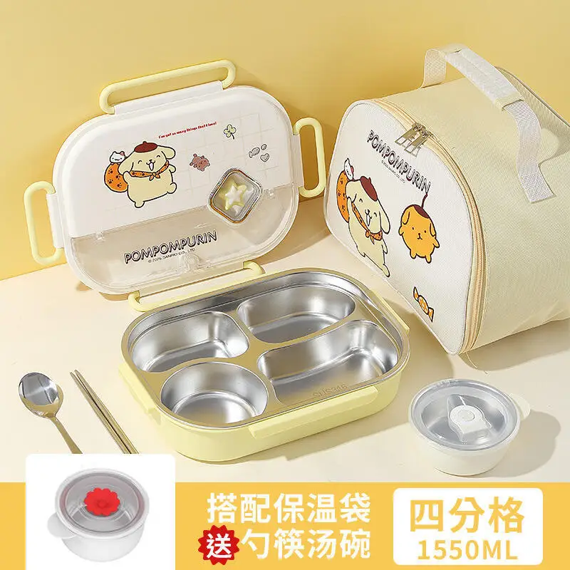 سانريو سينامورول هالو كيتي ماي ميلودي حاوية تخزين المواد الغذائية صندوق الغداء ضرب المنتج الجديد الكرتون سعة كبيرة لطيف