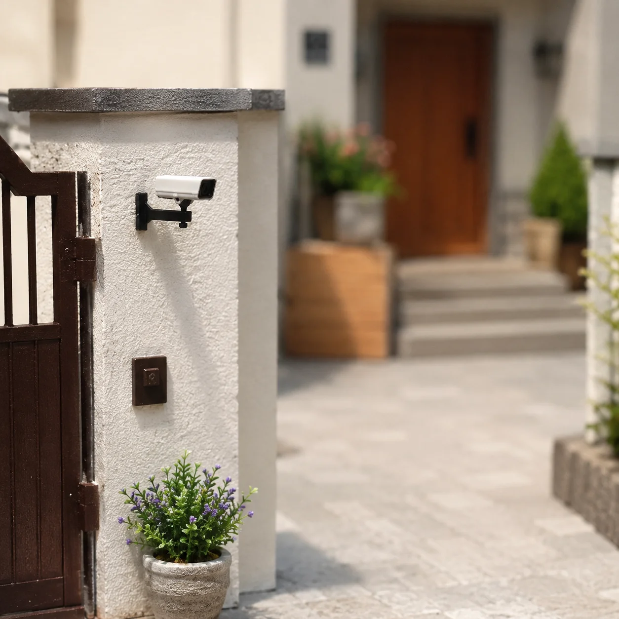 1:12 Scale Miniature Security Camera Model, Dollhouse Surveillance Camera Decor, Mini Prop for Diorama Scene Building