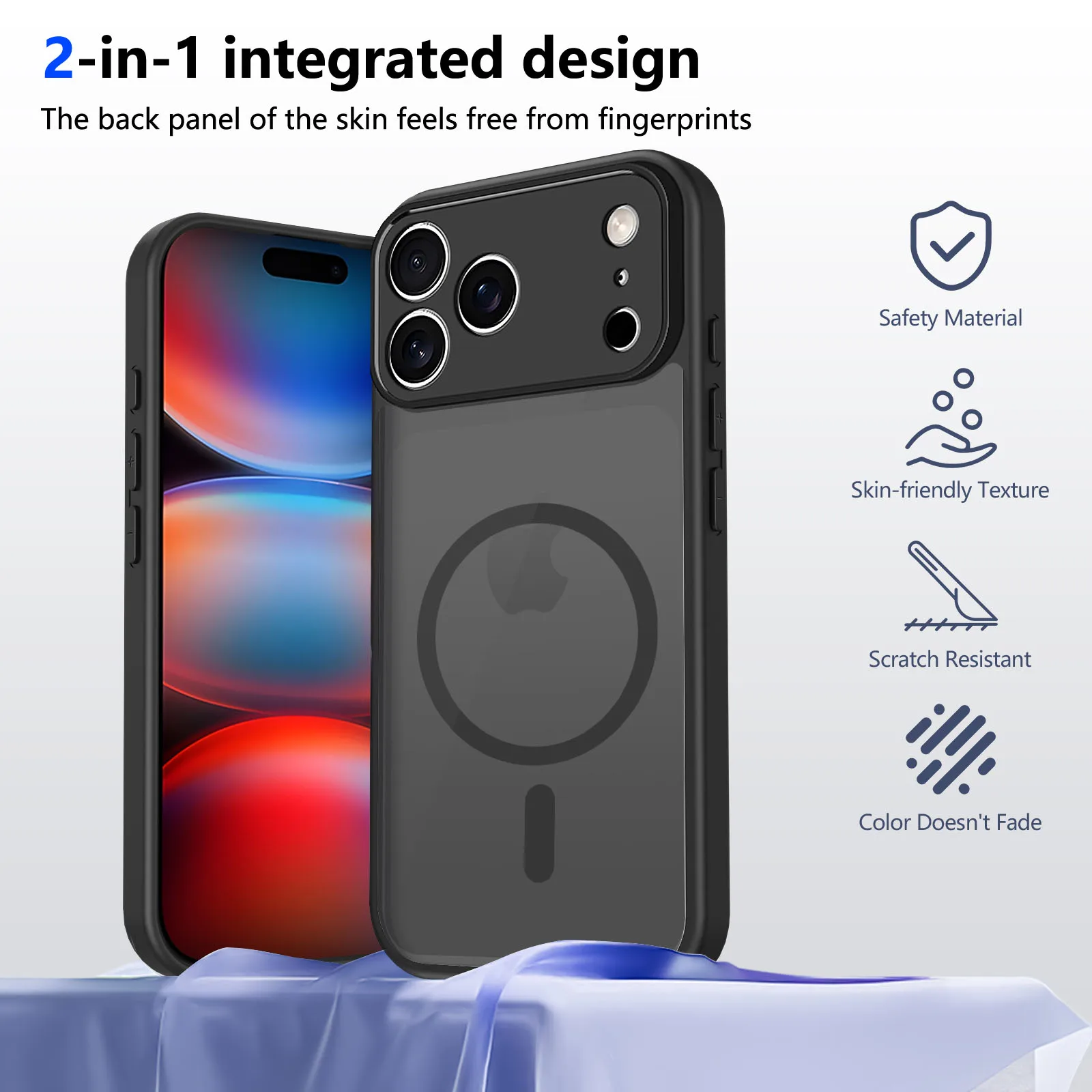 Magnetische durchscheinende matte Hülle für Apple iPhone 17 16 15 13 12 11 Pro Max Air 16E 16+ 15+ 14+ für Magsafe stoßfeste Abdeckung