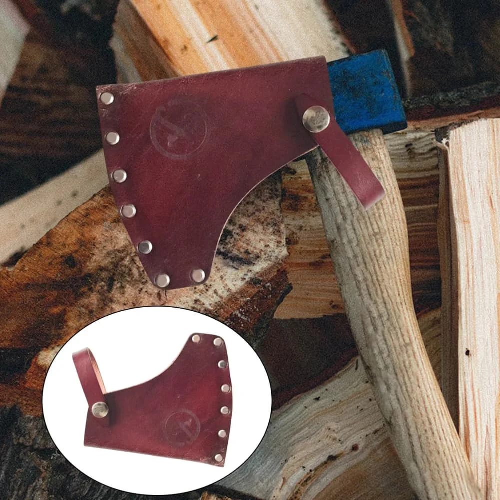 Belt Attachment Leather Axe Sheath Outdoor Hiking Blade Protection Specially Treated Leather Vintage Worn Look For Hatchet