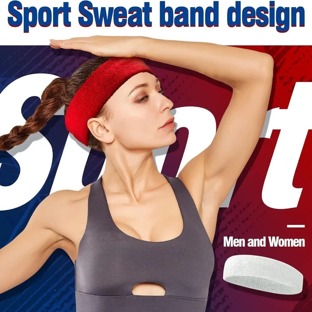 1PC Sports Sweat Absorbing Headband Running Basketball Football Antiperspirant Sweat Band Headwear image 3