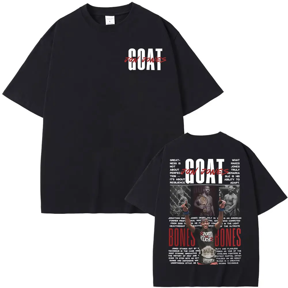 Limited JON JONES BONES Vintage Graphic T-shirts Men Women Fashion Violence Aesthetic T Shirt Casual Cotton Short Sleeve T-shirt