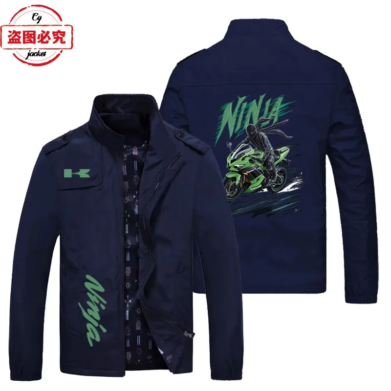 Ninja overalls logo locomotive jacket loose long-sleeved top tooling men's jacket team suit