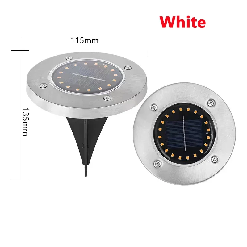 super-cheese 8/20LED Solar Power Disk Licht Outdoor Garten Solar U-licht Deck Licht Scheinwerfer Begraben Solar Led Lampe Garten decor 4