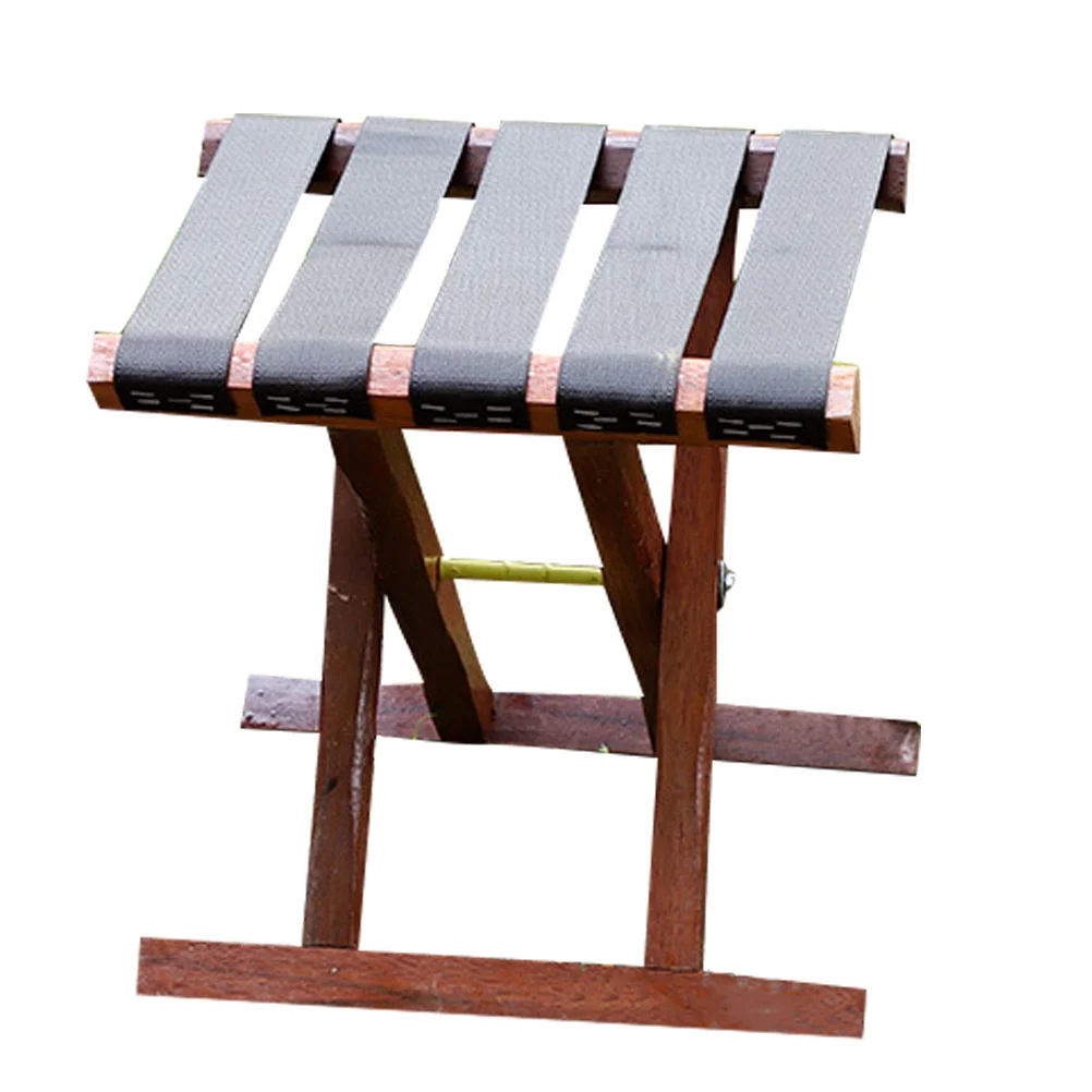 

Camping Stool Portable Folding Outdoor Bench Lightweight Durable Wood Cloth Foldable Seat for Fishing Hiking Picnic