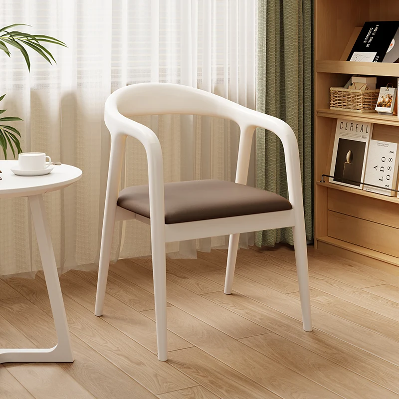 Minimalist Armrest Dining Chairs Wooden Taupe Living Room Dining Chairs Comfortable Restaurant Sillas Para Comedor Furniture