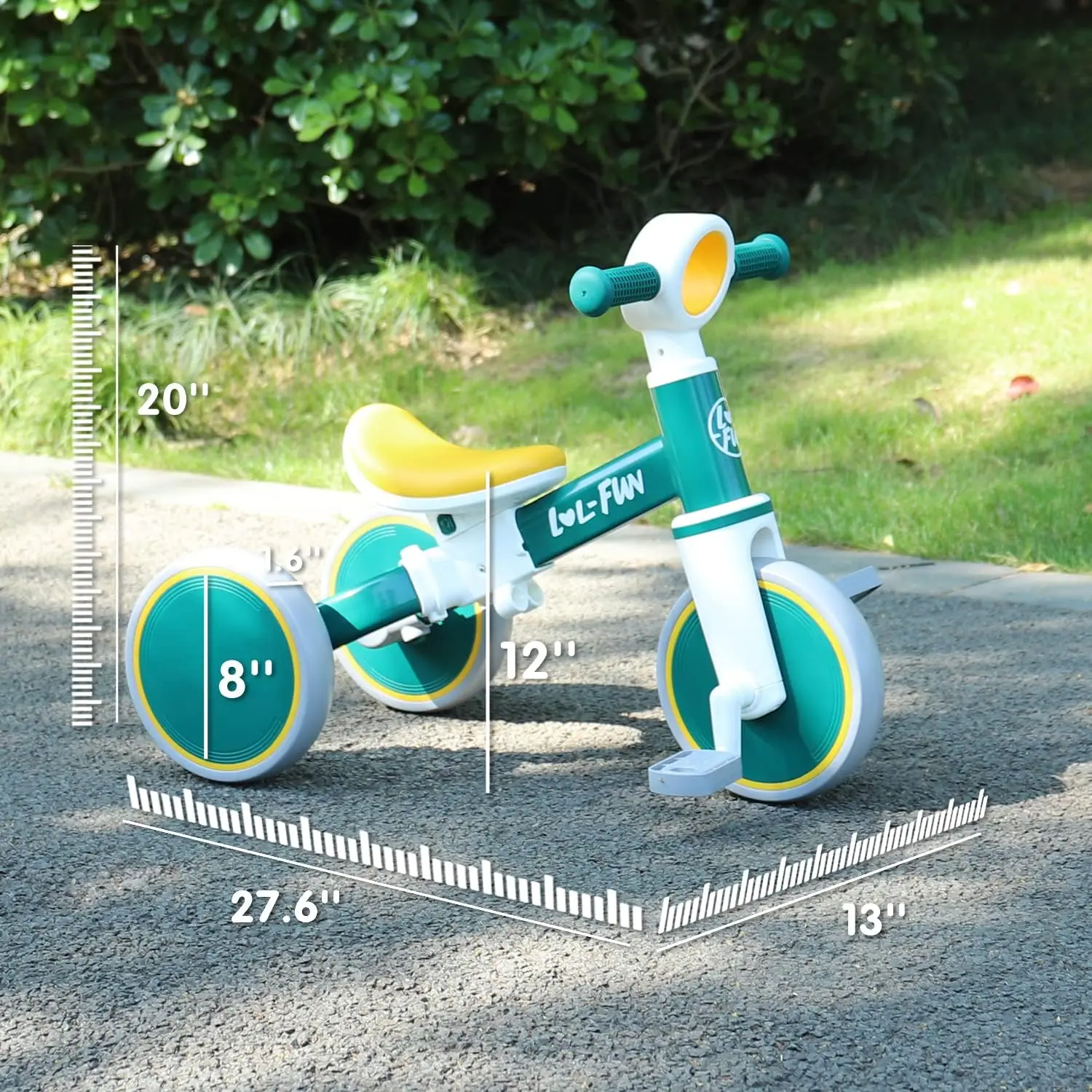 Bicicleta de equilibrio para niños pequeños de 1 a 4 años, regalo para niños y niñas, 4 en 1, triciclo para niños de 1 a 2 años, 3 ruedas con fácil