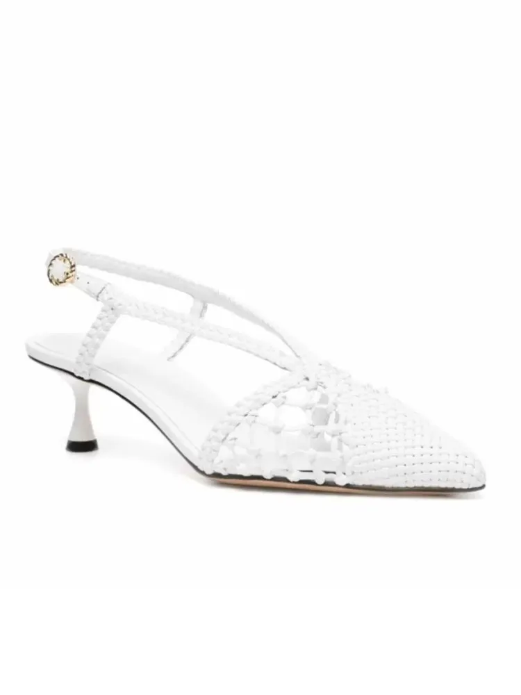 Summer New Women\'s Stiletto High Heel Pointed Hollow Sandals Fashion Mary Jane 34-44 Women\'s Large Sandals