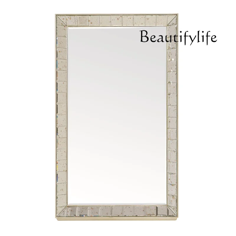 

z.Nordic light luxury full-length mirror full body floor light luxury simple home clothing store fitting mirror fashion