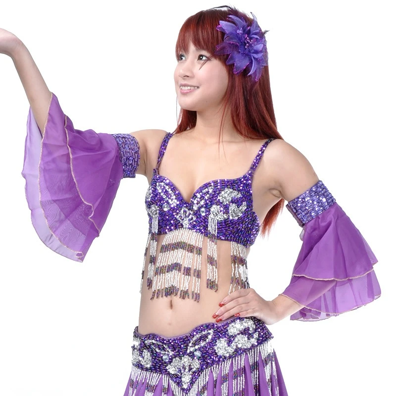 Hitopin 2PCS Balle De Danse Du Ventre Avec Voile De Soie - Accessoire Spectacle Danse