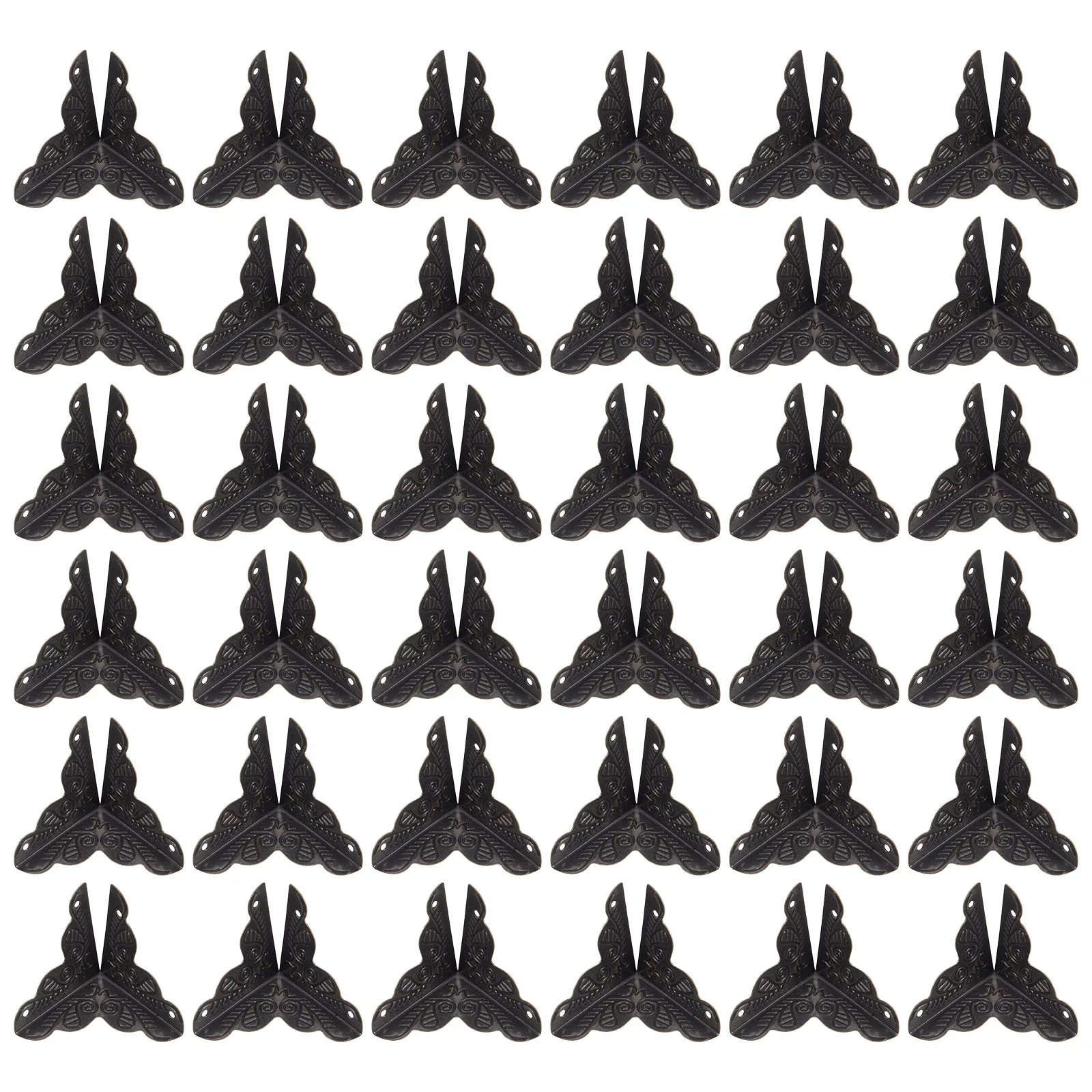 

100pcs Wood Box Corner Protectors Iron Edge Guards For Furniture Chest Jewelry Boxes Vintage Style Bracket Cover Hardware