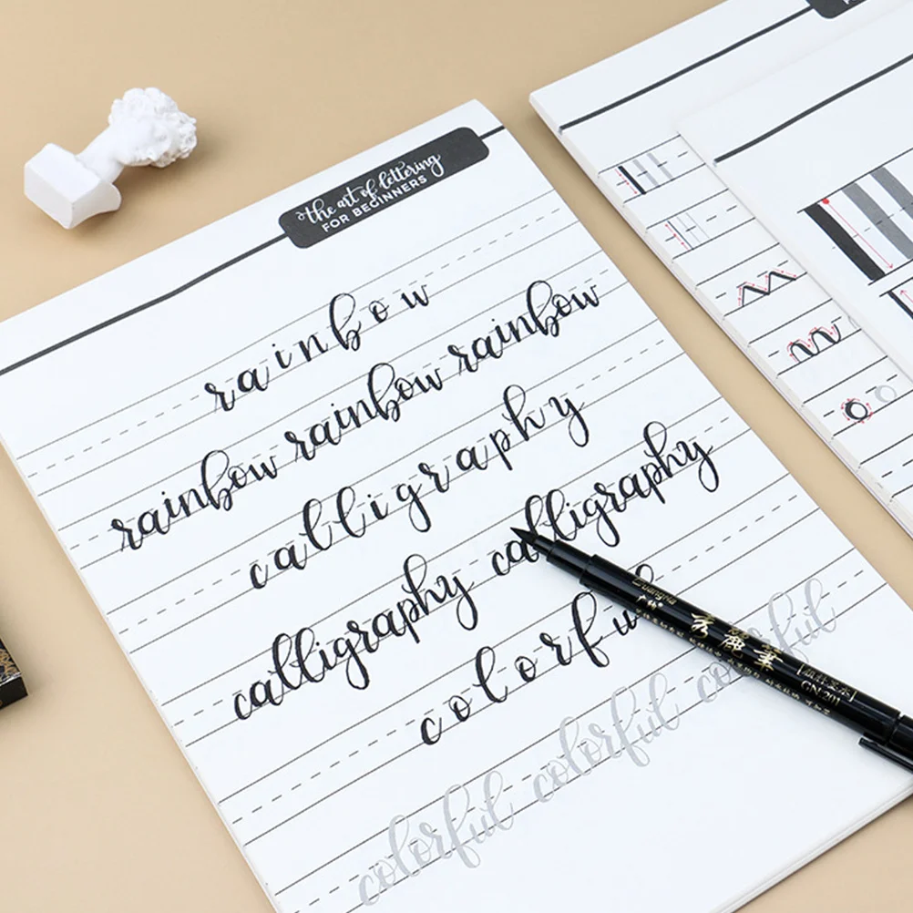 

A4 40 Pages Artistic Font Practice Workbook English Writing Alphabet Handwriting Kids Learning Tool Teaching Supplies