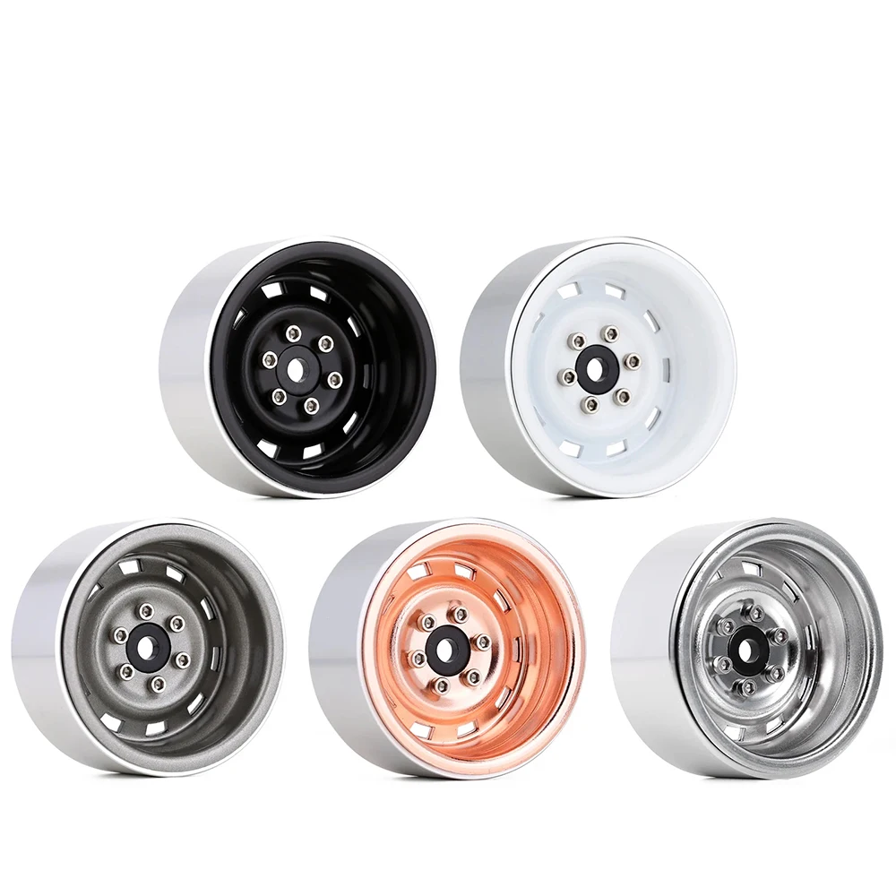 Deep Dish 1.9 Beadlock Wheel Rim Negative Offset 8.9mm Metal Hub for 1/10 RC Crawler Car Axial SCX10 90046 TRX4