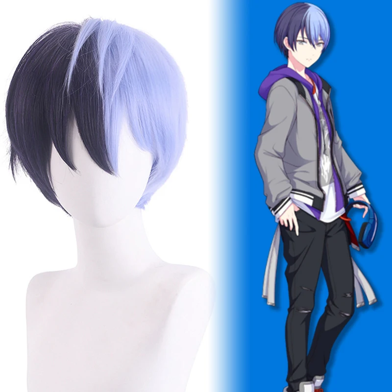 

Aoyagi Toya Blue Cosplay Wig Project Sekai Colorful Stage Cosplay Straight Wig Caps Anime Character Peruca Heat Resistant Fiber