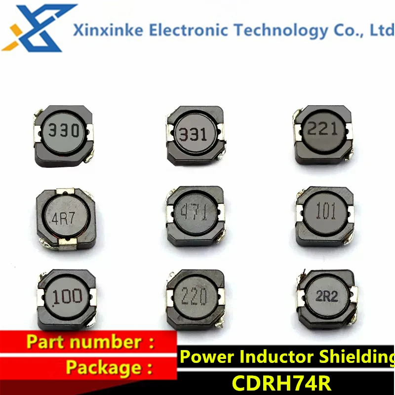 10 個 CDRH74R パワーインダクタシールド 7*7*4 CD74 100/150/220/330/470UH SMD インダクタ 2.2/4.7/6.8/10/15/22/47/68UH 2R2 4R7 6R8