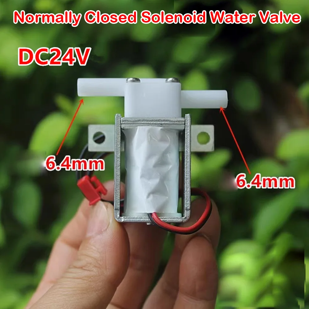 

DC 24V Miniature Solenoid Valve Normally Closed N/C 1-position 2-way Large Flow Small Electric Control Water Air Valve