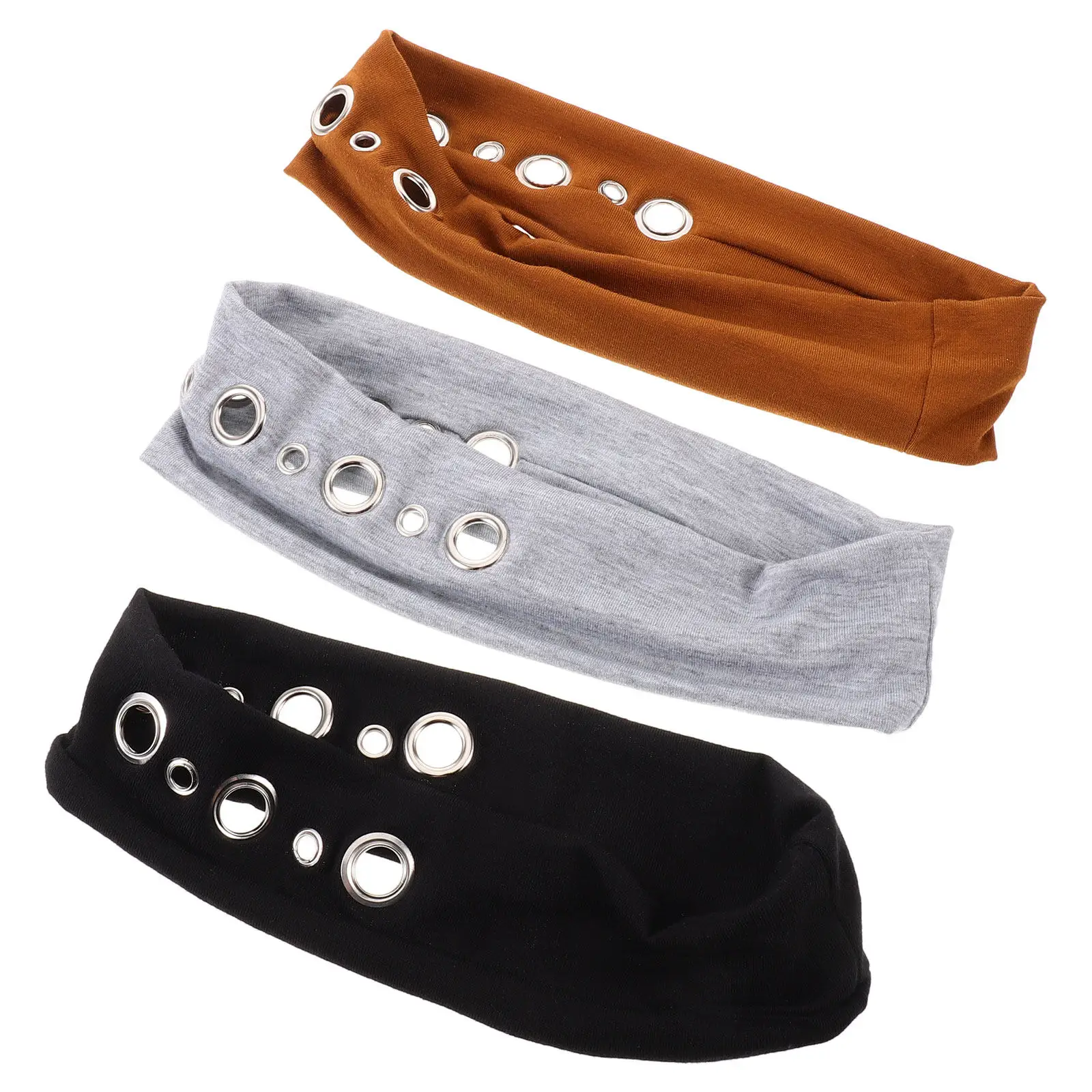 

Набор из 3-х панк-рок повязок на голову: полые эластичные мягкие тканевые повязки для фестивалей, музыкальных вечеринок, аксессуары для женщин