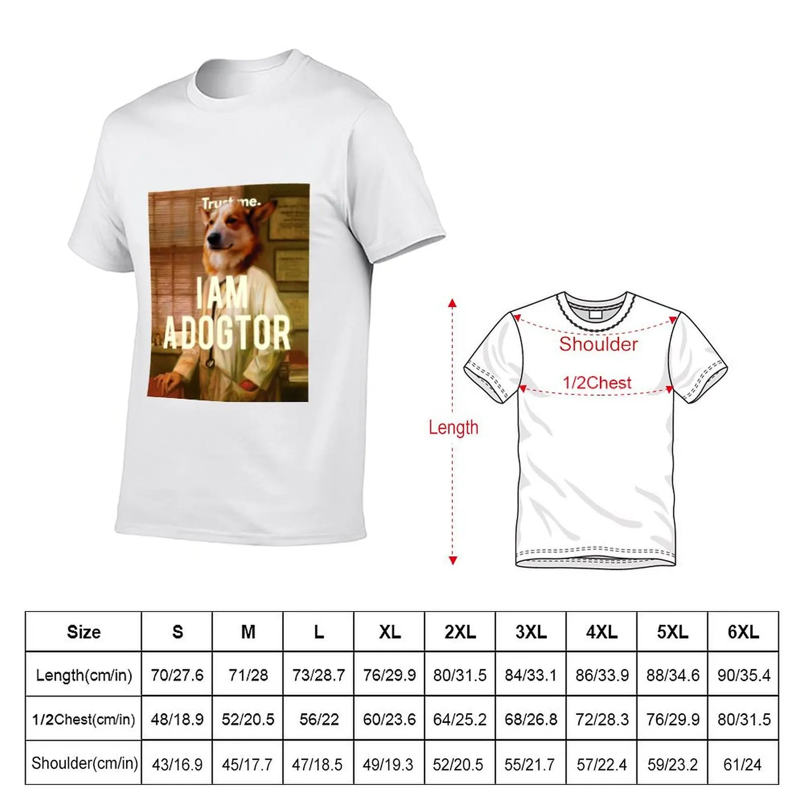 Trust Me I Am A Dogtor T-Shirt Casual Streetwear Short Sleeve Tee