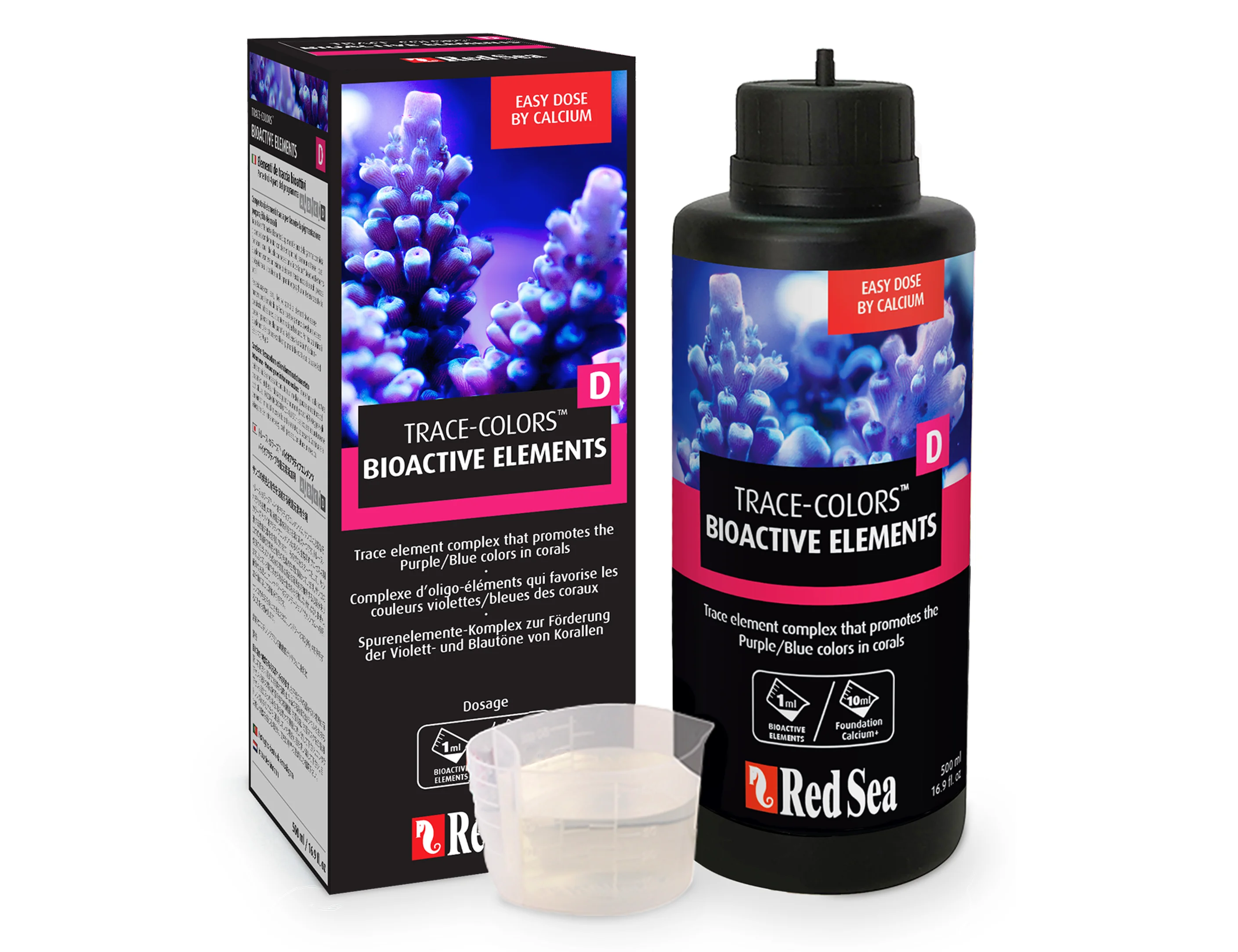 Red Sea Bioactive Elements Trace Color D Supplement for Coral Blue Purple Coloration 100ml