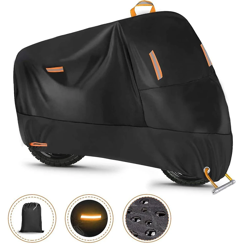 

Motorcycle Cover Outdoor Waterproof Motorcycle Tarpaulin 210D Thickened Polyester UV Protective Cover for Motorcycle Scooters