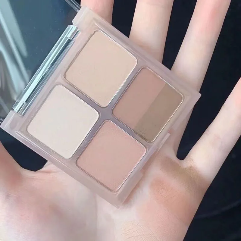 Five-color Daily Light Face Commuter Makeup Full Matte Low Saturation Lotus Root Powder Brown Plate Eye Shadow