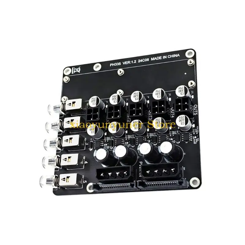 P9JB 2x 4Pin to 4Pin 5/12V Hard Disk Drive Power Control Module Adapter for Desktop P