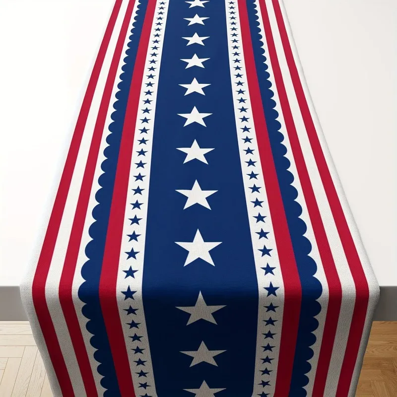 Patriotic American Star Tablecloth, Suitable For Home Use. Victory Day Of War Decoration - Independence Day Celebration Items