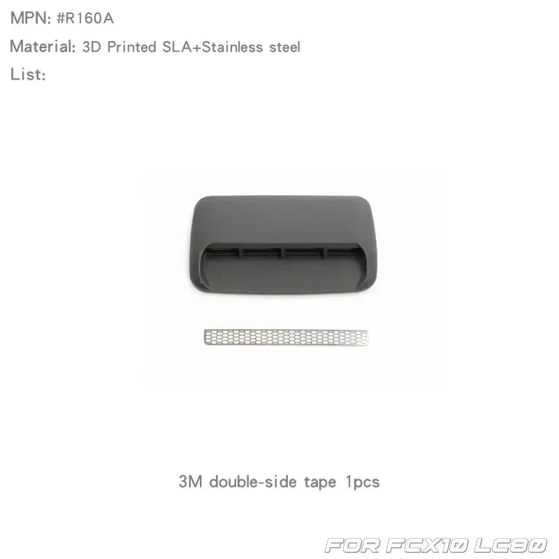 1/10 Air Intake/ Windshield Tail Window Sun Visor / Hood Sand Guard / Window Weatherguards for FCX10 LC80  Upgrade