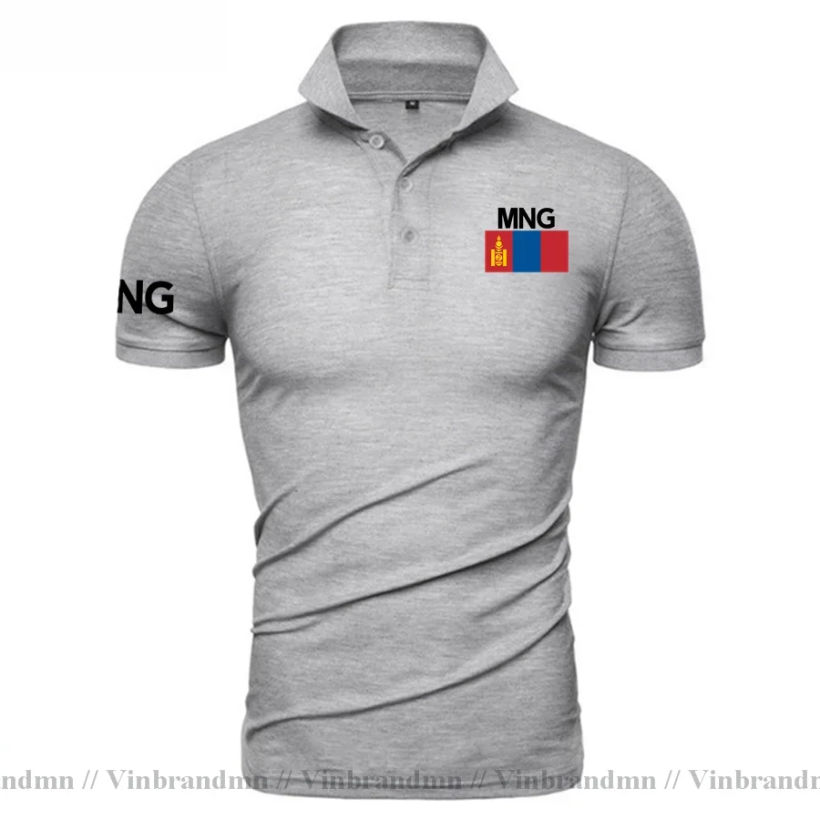 Mongolia Polo Shirts Men Short Sleeve 100% Cotton Clothes New Classic Brand Shirts Country Flag Design Tees MNG Mongol Mongolian