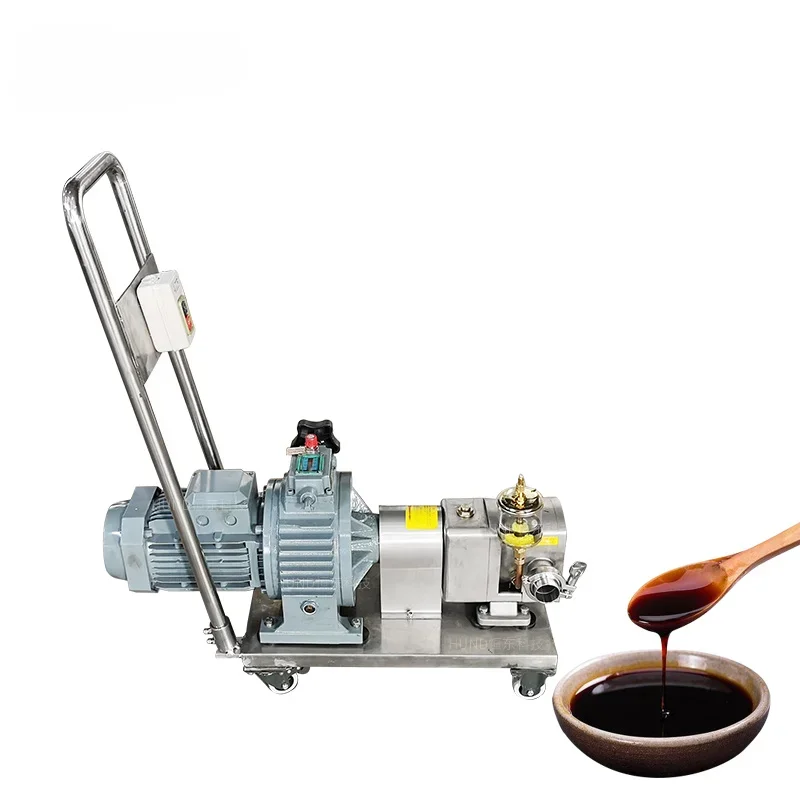 

Food grade stainless steel transfer pump for high viscosity honey tomato sauce lobe rotor pump