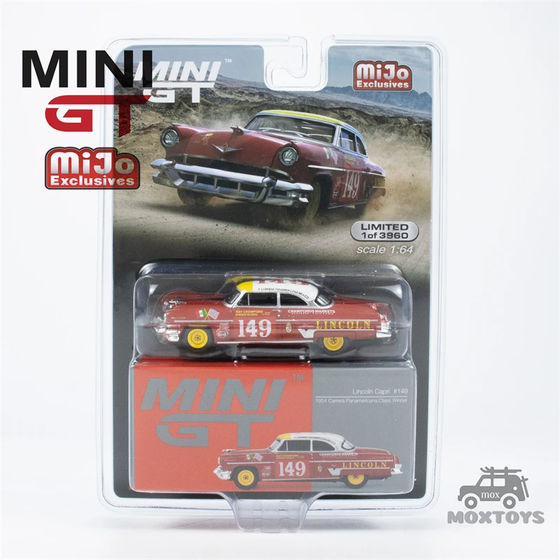 MINI GT Mijo Exclusives  1:64 Lincoln Capri 1954 Carrera Panamericana Class Winner #149 LHD Model Car