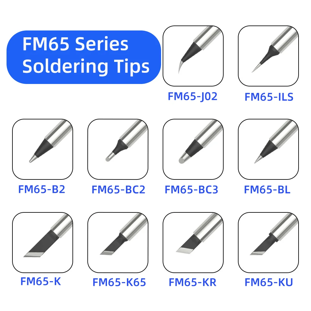 T65 FM65 Soldering Iron Tips for T65 HS-01 GD300 T85  Replacement Heater Solder Compatible with SH series  Not Applicable T12