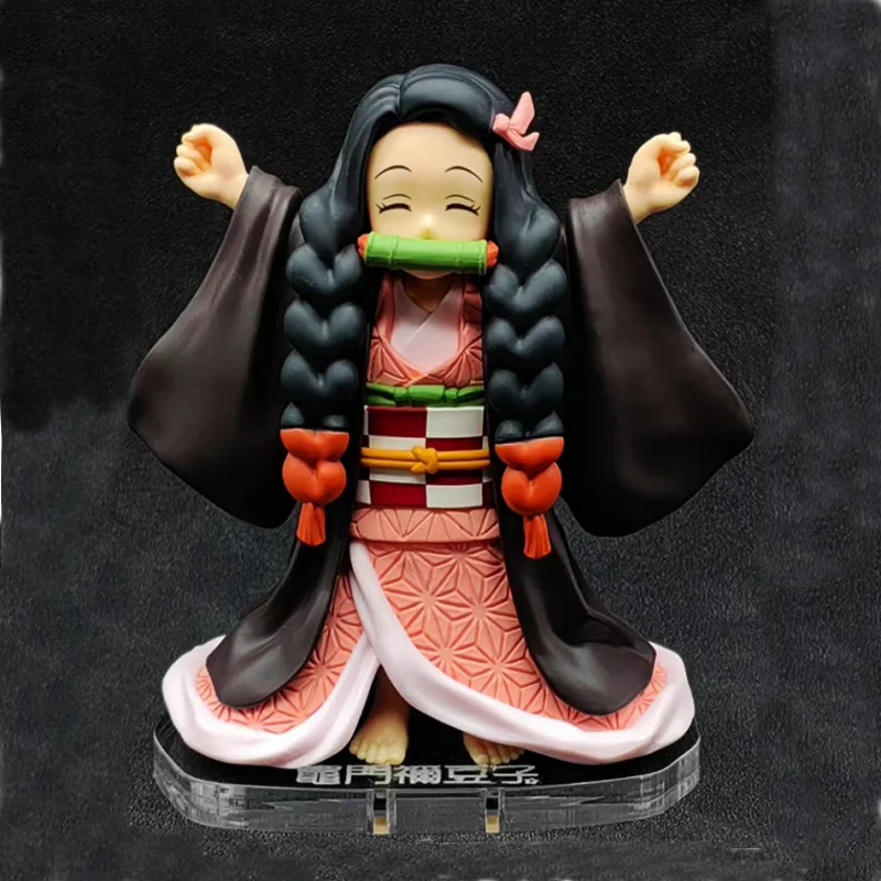 11cm Pvc Demon Slayer Anime Kamado Nezuko Model Figures Kimetsu No Yaiba Action Desktop Decor  Collect Original Model Toy Gifts