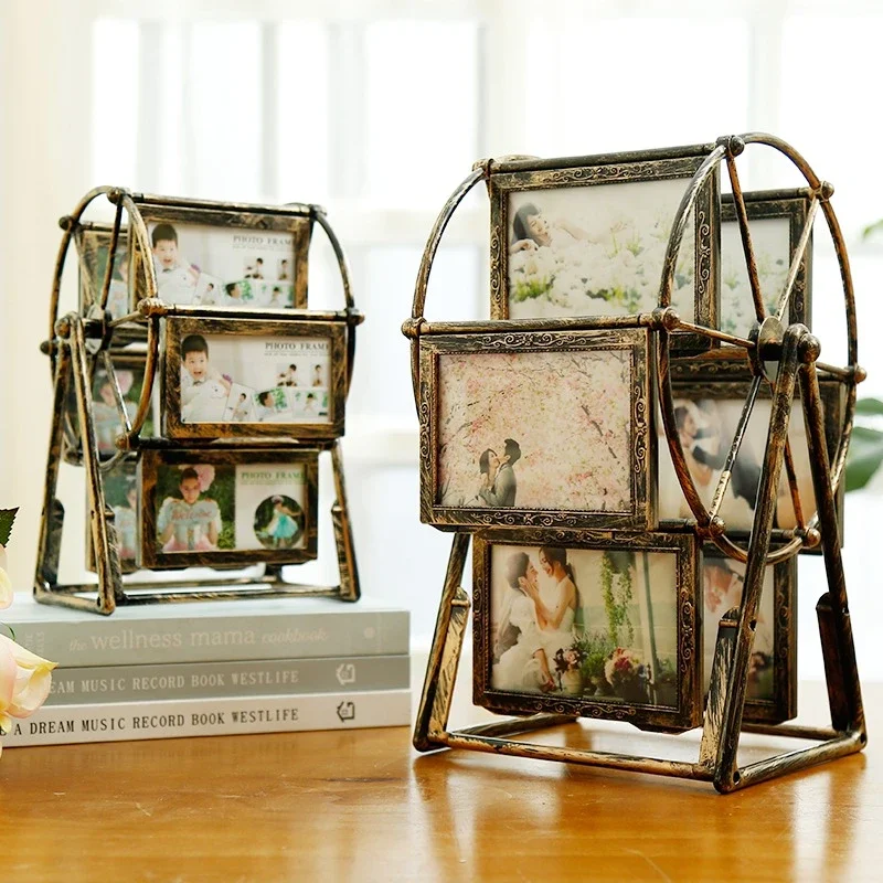Retro American Ferris wheel Windmill album Room decoration Ornament Living room Bedroom Study Home creative decoration