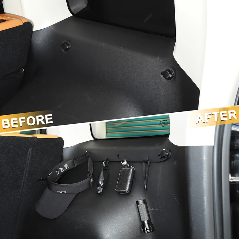 

2Pcs carbon steel black For Haval Raptor 2023+ car trunk hooks on both sides of the car interior modification accessories