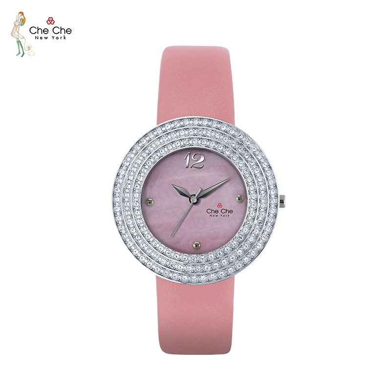 CHE CHE CC028 women's watch small dial full of diamonds stars peacock green noble rhinestone round skinny niche luxury gift