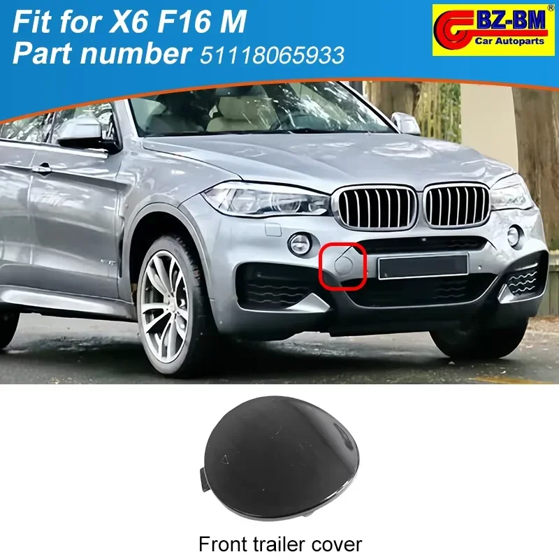 المصد الخلفي الأمامي سحب هوك العين غطاء مقطورة غطاء لسيارات BMW X6 F16 M SPORT 51118065933 51128056540 51127319886 51117422901 #1