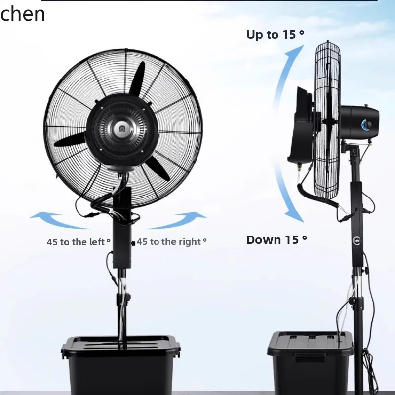 Ventilatore spray industriale HXL Ventilatore raffreddato ad acqua Umidificatore industriale Ventola elettrica di refrigerazione