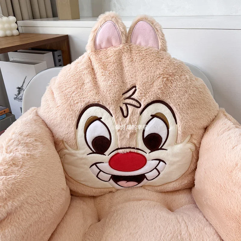 New Stitch Disney Angel Chipmunk Plush Cushion Comfortable Cartoon Sitting Stuffed Seat Cushion Chair Floor Warm Butt Home Decor