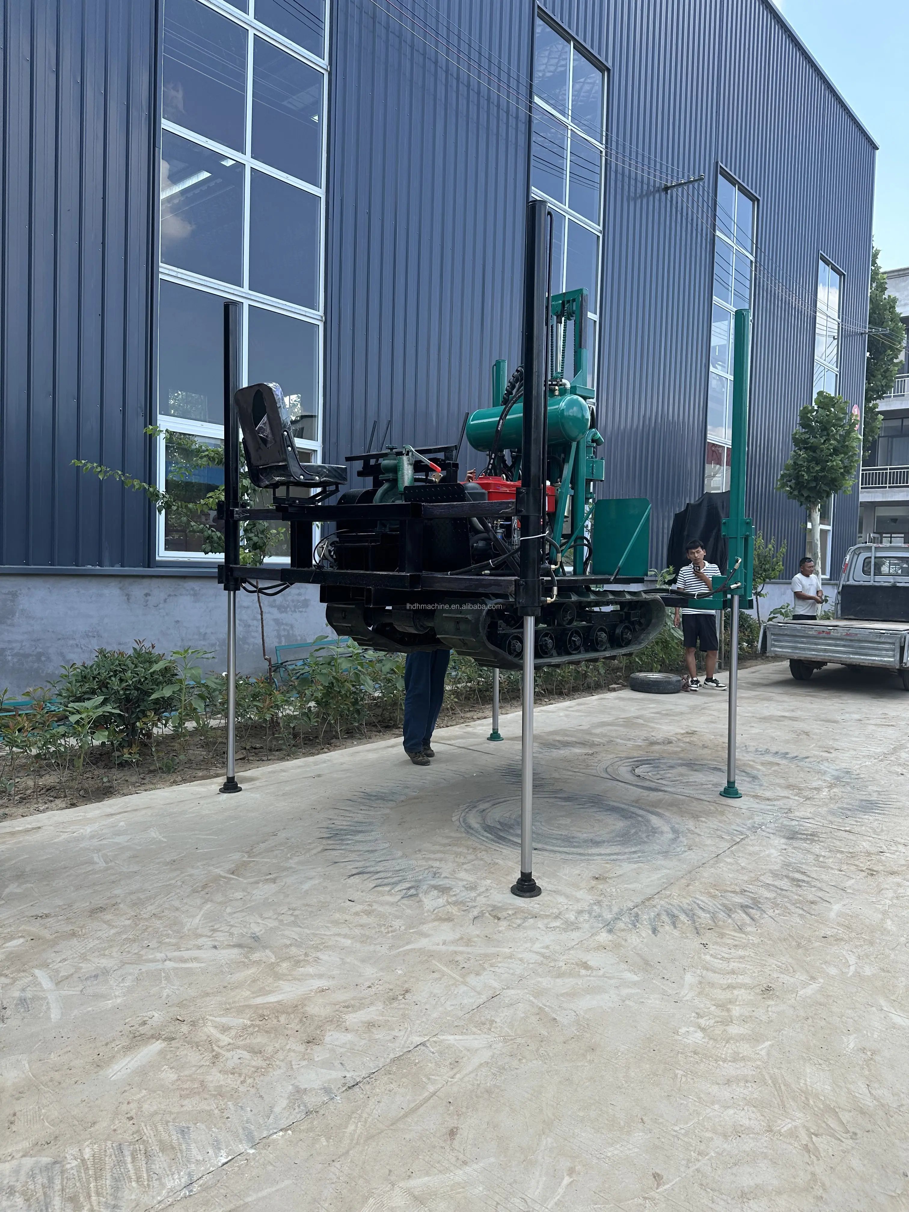 نوع المسار الديزل الهيدروليكي الصغير المحمول 200 متر الزاحف العميق شنت آلة حفر آبار المياه الدوارة #6