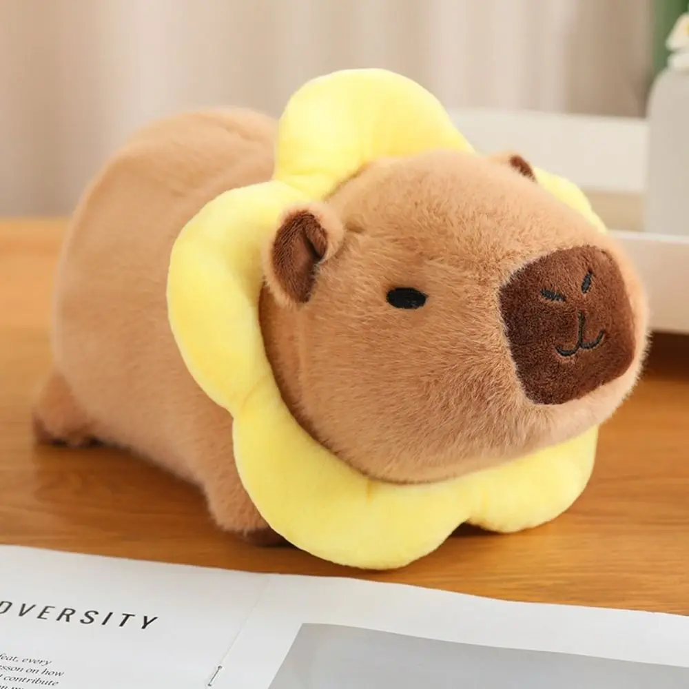 Persimmon Capybara เปิดเป็น Bee Plush ของเล่น Bee ตุ๊กตาผ้า Capybara ยืนของเล่นตุ๊กตาเบอร์เกอร์น่ารักตุ๊กตาสัตว์ตุ๊กตาลูกสุนัขของเล่น