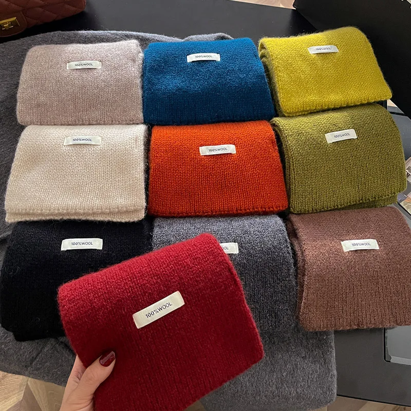 Women 100% Wool Knit Triangle Scarf Stole Autumn Winter Warm Shawl Neck Wrap Stylish Fashion Pashmina Poncho Scarves Neckerchief