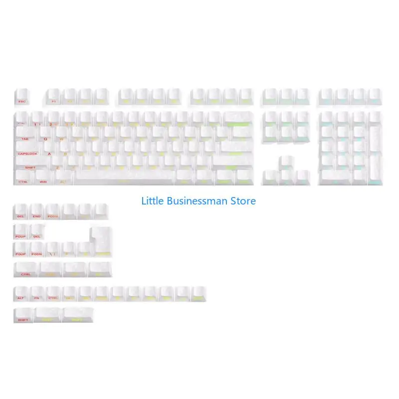 Mechanisches Tastatur-Tastenkappen-Set mit Karbonfaser-Textur, Seitendruck, OEM-Profil, 140-Tasten-Layout-Abdeckung für Home – Detail 2