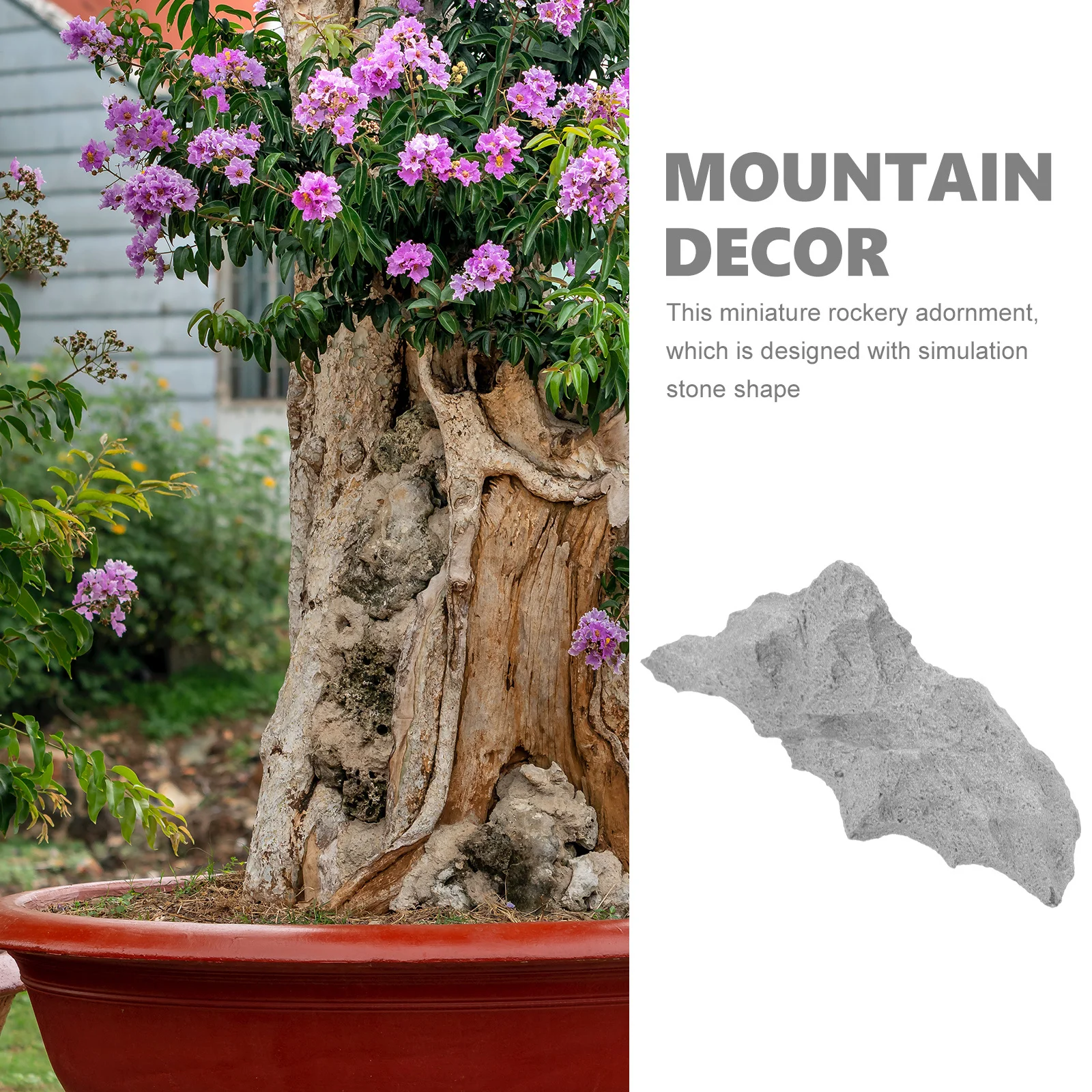 

Sandstone Simulation Rockery Decor Durable Garden Ornament for Indoor Outdoor Landscape Flowerpot Micro Landscape Accessories