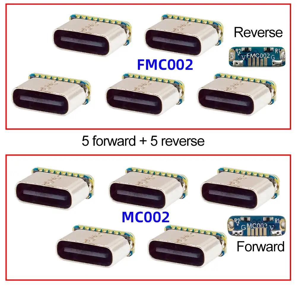 10pcs USB-C To Micro USB Adapter Supports Fast Charging Hi-Speed Data  For Phone Tablet PCB Soldering DIY Repair Converter - Image 6