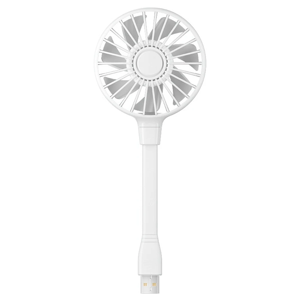 Mini ventilador com pescoço de cisne Ventilador de resfriamento flexível Ventilador portátil branco