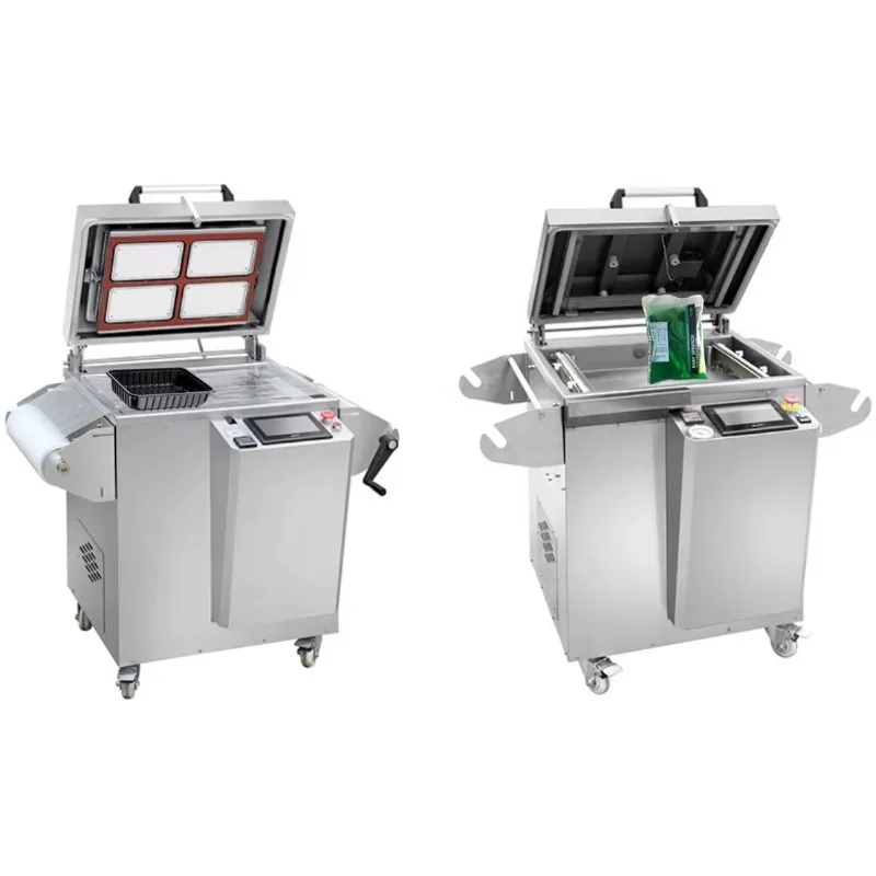Modified Atmosphere Vacuum Tray Sealer Map Packaging Machine for Food Ready Meal Meat Fish Salad Customized