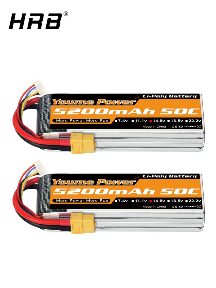 Youme 4S 5200mah Lipo Batterie 14,8V T XT60 50C Für RC FPV Flugzeuge Drone Racing Boot auto Teile